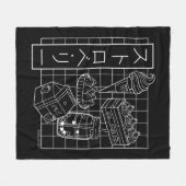 Couverture Polaire Anime japonais fraise Aesthétique Vaporwave (Devant (Horizontal))