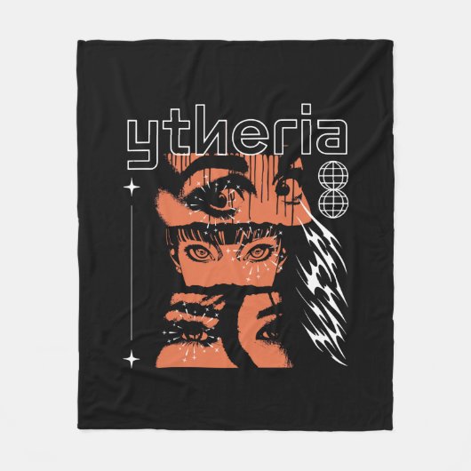 Couverture Polaire Anime Samurai Girl Streetwear (Devant)