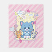 Couverture Polaire Anime Tom et Jerry Strawberry Fun (Devant)