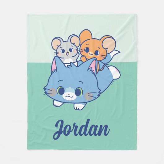 Couverture Polaire Anime Tom, Jerry et Tuffy (Devant)