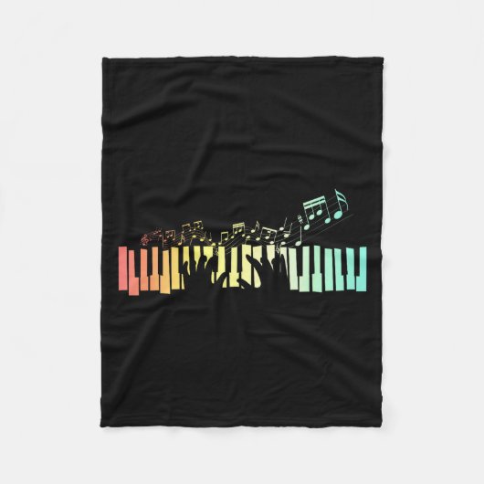 Couverture Polaire Anist Keyboards Music Notes Ano  (Devant)