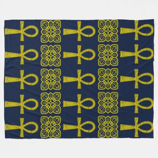 Couverture Polaire Ankh jaune (Devant (Horizontal))