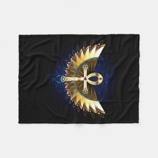 Couverture Polaire Ankh or avec ailes (Devant (Horizontal))