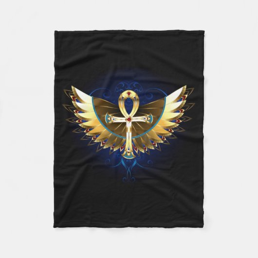 Couverture Polaire Ankh or avec ailes (Devant)