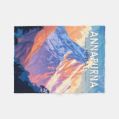 Couverture Polaire Annapurna Nepal Travel Art Vintage (Devant (Horizontal))