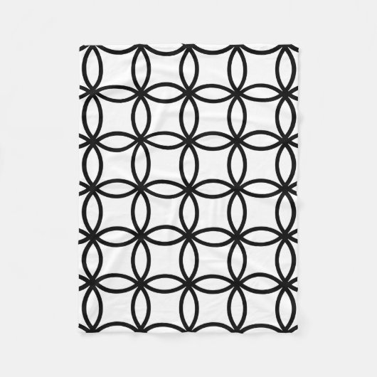 Couverture Polaire Anneaux blancs et noirs (Devant)