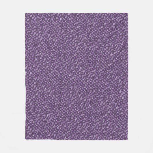 Couverture Polaire Anneaux d'argent Motif violet Blanche polaire (Devant)