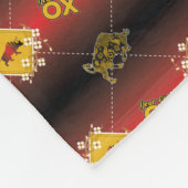 Couverture Polaire Année chinoise de l'ox Elégant Floral (Coin)