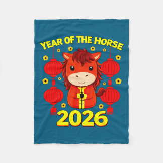 Couverture Polaire Année du cheval Nouvel An chinois lunaire Feu Chev