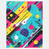 Couverture Polaire Années 80 Motif géométrique rétro (Devant)