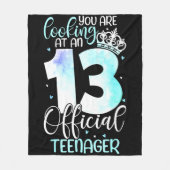 Couverture Polaire Anniversaire 13 Ans Filles Mignonnes Adolescente O (Devant)