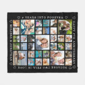 Couverture Polaire Anniversaire 33 Photo Collage personnalisé (Devant (Horizontal))