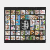 Couverture Polaire Anniversaire 44 Photo Collage N'Importe Quel Nom D (Devant (Horizontal))