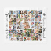 Couverture Polaire Anniversaire 67 Photo Collage Texte personnalisé B (Devant (Horizontal))
