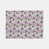 Couverture Polaire Anniversaire Bouledogue Français French Bulldog (Devant (Horizontal))