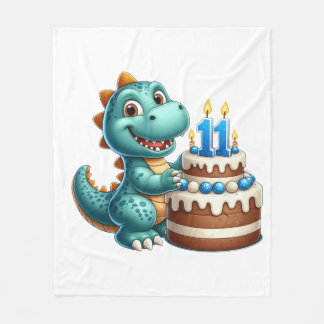 Couverture Polaire Anniversaire de Dino 11 ans