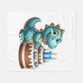 Couverture Polaire Anniversaire de Dino 11 ans (Devant (Horizontal))