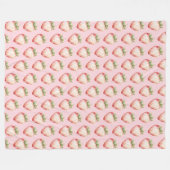 Couverture Polaire Anniversaire de Fruit de Fraise (Devant (Horizontal))
