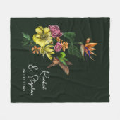 Couverture Polaire Anniversaire de l'élégant Mariage de colibri (Devant (Horizontal))