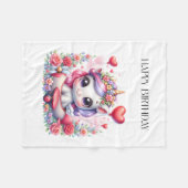 Couverture Polaire Anniversaire de Licorne Pilote (Devant (Horizontal))
