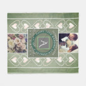 Couverture Polaire "Anniversaire de mariage heureux " 2 photos faites (Devant (Horizontal))