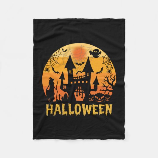 Couverture Polaire Anniversaire d'Halloween (Devant)