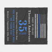 Couverture Polaire Anniversaire du cadeau de retraite de la police Li (Devant (Horizontal))