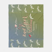 Couverture Polaire Anniversaire du Mariage de coton de 2e année (Devant)