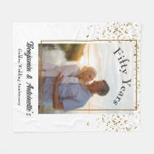 Couverture Polaire Anniversaire du Mariage d'or (Devant (Horizontal))