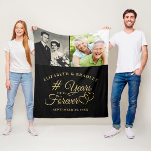 Couverture Polaire Anniversaire Élégant années en Forever 2 Photos