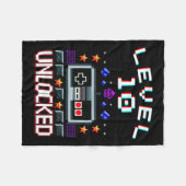 Couverture Polaire Anniversaire Garçon Niveau 10 Déverrouillé Jeu Vid (Devant (Horizontal))