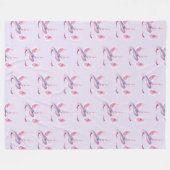 Couverture Polaire Anniversaire Licorne Rose Violet (Devant (Horizontal))