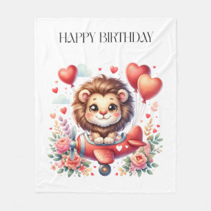 Couverture Polaire Anniversaire Lion Volant