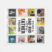 Couverture Polaire Anniversaire Papa Bod Père Figure Photo Collage Bl (Devant (Horizontal))