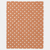 Couverture Polaire Anniversaire points crème orange (Devant)