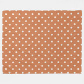 Couverture Polaire Anniversaire points crème orange (Devant (Horizontal))