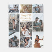 Couverture Polaire Anniversaire romantique personnalisé Photo Collage (Devant)