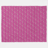 Couverture Polaire Anniversaire rose Glitzy Silver XOXO (Devant (Horizontal))