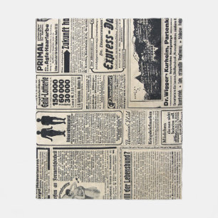 Couverture Polaire Annonces de journaux allemands antiques 1917