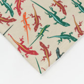Couverture Polaire Anole Lizards Rouge Vert Orange Motif (Coin)