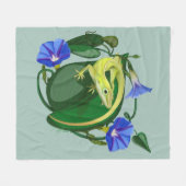 Couverture Polaire Anolis vert avec Ipomée (Devant (Horizontal))
