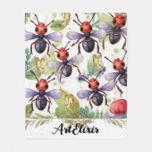 Couverture Polaire Ant Aquarelle Or Impression (Devant)