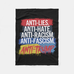 Couverture Polaire Anti Haine Mensonges Racisme Fascisme Résister Pro