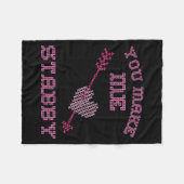 Couverture Polaire Anti Valentine Ugly Valentines Day Feeling Stabby  (Devant (Horizontal))