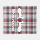 Couverture Polaire Anticorps d'orignaux blancs rustiques Monogramme e (Devant (Horizontal))