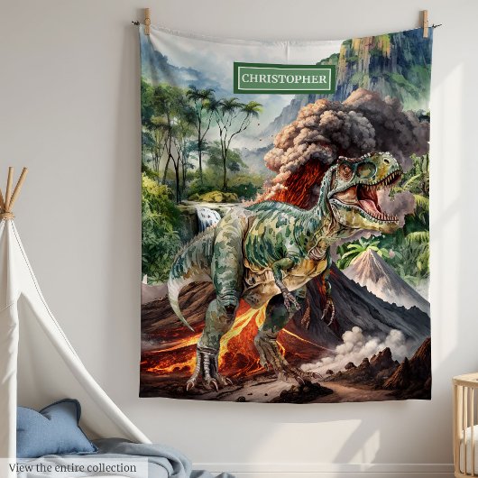 Couverture Polaire Antique Dinosaur Cadeau Anniversaire Personnalisé