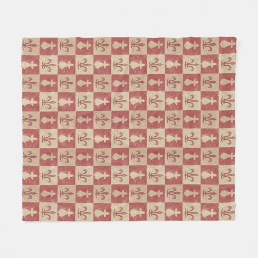 Couverture Polaire Antique French Mediaeval Fleur de Lis Pattern (Devant (Horizontal))