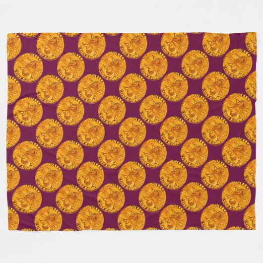 COUVERTURE POLAIRE ANTIQUE OR FLORENTINE FORINT TYRIAN PURANT (Devant (Horizontal))