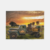 Couverture Polaire Antique ramassage à la campagne (Devant (Horizontal))