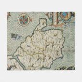 Couverture Polaire Antique vieille carte inspirée (7) (Devant (Horizontal))